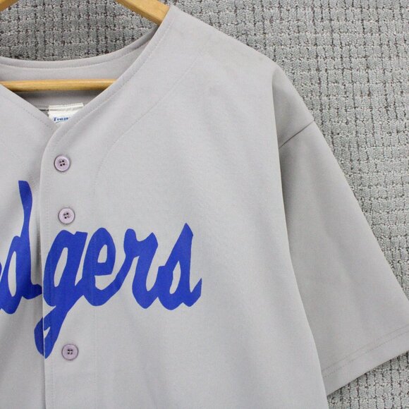 Vintage Teamwork Athletic Apparel x Dodgers Jersey Men XL Gray Baseball #33 Rare - Picture 2 of 8
